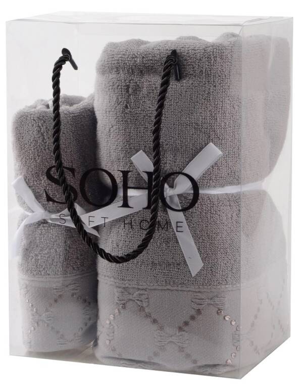 Текстиль банний SOHO Наб. руш. 35*75+70*140см бавовна 100% Bow Grey