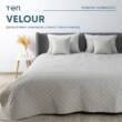 Покривало ТЕП "VELOUR" 220*240 см 1штСвітло-сірий/Ромб круглий