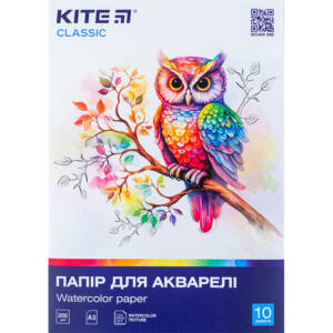 Папір для акварелі А3, 10 аркушів, 200г/м2