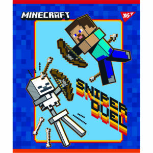 Зошит для записів А5/12 кос. YES "Minecraft" мат. ВДЛ+УФ-виб.+мікроембосінг