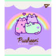 Зошит для записів А5/12 лін.  YES "Pusheen" мат. ВДЛ+глітер
