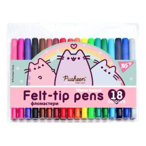 Фломастери YES 18 кольорів "Pusheen"