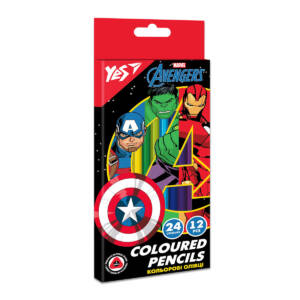 Олівці кольорові YES 12/24 кол. "Marvel.Avengers"