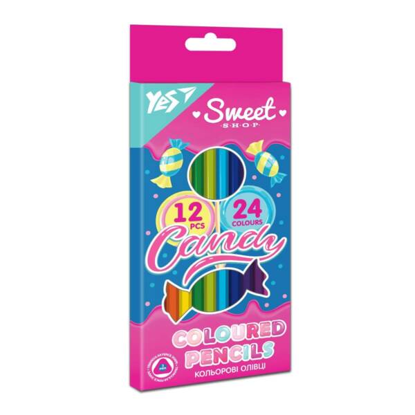 Олівці кольорові YES 12/24 кол. Sweet Cream