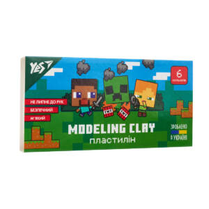 Пластилін YES, 6 кол., 120г Minecraft