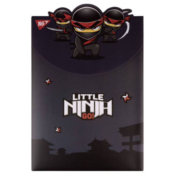 Папка-конверт YES А4 на липучці "Ninja" вертикальна