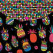 Папка-конверт на кнопці А4 "Black pineapple"