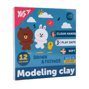 Пластилін Yes, 12 кол., 240г "Line Friends"