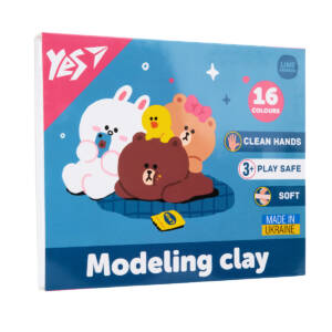 Пластилін Yes, 16 кол., 320г "Line Friends"