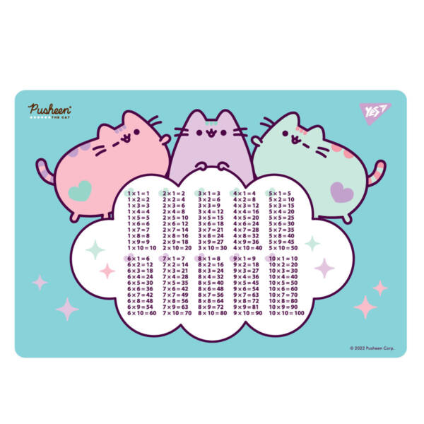 Підкладка для столу  YES табл.множ. Pusheen