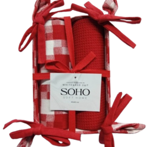Кухонний текстиль SOHO Наб. руш. 40*60см бавовна 100% White&Red 2шт.