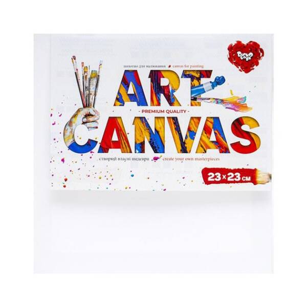 гр Полотно для малювання "Art Canvas" AC-23х23 (10) "Danko Toys"