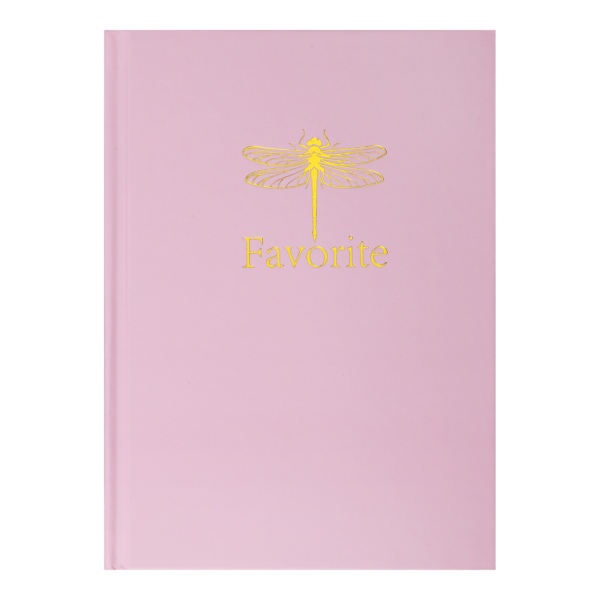 Записна книжка FAVOURITE, PASTEL, А5, 96 арк., кліт, офсет крем, тв. лам. обкл., рожева