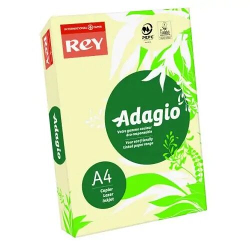 Папір кольор. А4/160 (250арк.) паст. Ivory 93 (слонова кістка) REY Adagio
Код УКТ ЗЕД 4802589000
