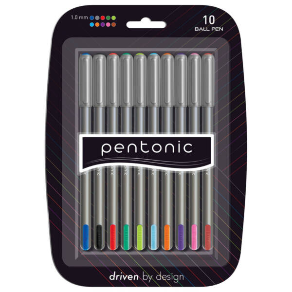 Ручка кулькова LINC Pentonic 1,0 мм набір 10 шт мікс кольорів