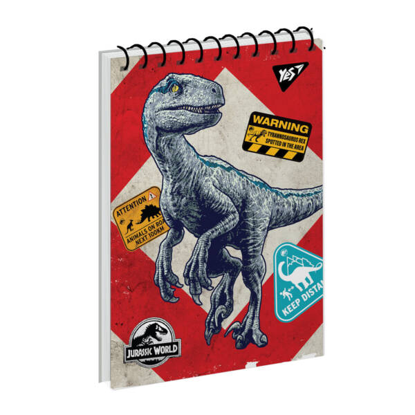 Зошит для записів YES А6/80 од.спіраль "Jurassic World. Dino tracker"