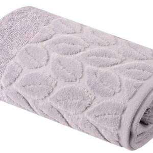 Bath text SOHO Рушник 50*90 бавовна 100% Leaves Gray