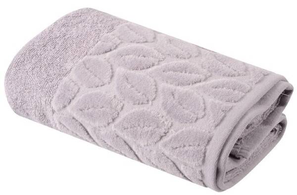 Bath text SOHO Рушник 50*90 бавовна 100% Leaves Gray