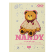 /Блокнот BEAR TOY, А6, 64 арк., клітинка, тв. обл., мат. ламін.+лак, бежевий, KIDS Line