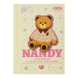 /Блокнот BEAR TOY, А6, 64 арк., клітинка, тв. обл., мат. ламін.+лак, бежевий, KIDS Line