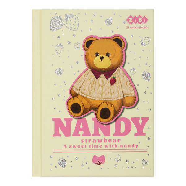 /Блокнот BEAR TOY, А6, 64 арк., клітинка, тв. обл., мат. ламін.+лак, бежевий, KIDS Line