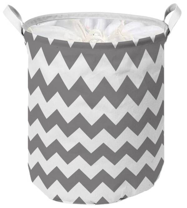 Корзина IDEA HOME LY-03 круг. ткан. з/кр Zig Zag 35х45 см