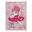 /Блокнот LITTLE MISS, А-6, 64л., кл., тв. обкл., мат. лам.+лак, гліт,рожевий