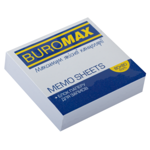 Блок білого паперу для нотаток JOBMAX 80х80х20мм, скл.
