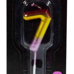Свічка для торта Pelican  "7" РАЙДУЖНА  4,5см (1/12/900)