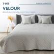 Покривало ТЕП "VELOUR" 220*240 см 1шт Сірий/Ромб круглий