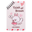 Блокнот YES 95х145 мм, 60 арк., подв. cпіраль "Line Friends" Think of Brown