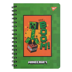 Блокнот YES А5, 80 арк., подв. cпіраль з гумкою Minecraft