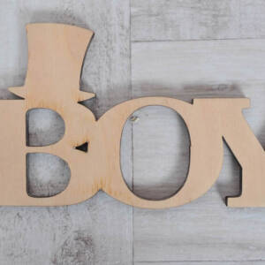 Надпис із фанери 0,6" BOY"