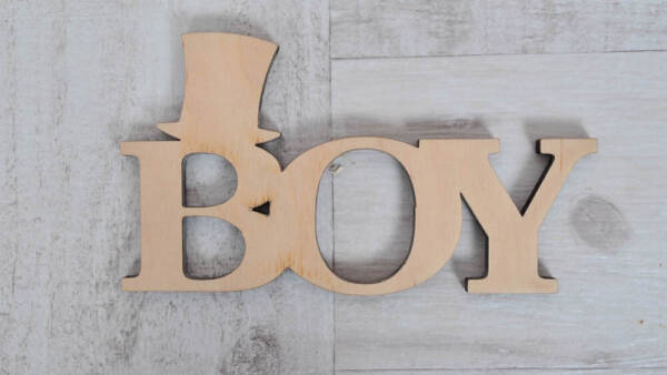 Надпис із фанери 0,6" BOY"