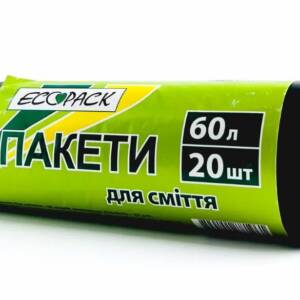 Пакети для сміття ТМ"Ecopack"  60л/20шт/пак