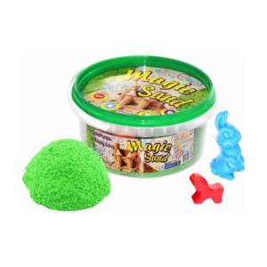 Magic sand зеленого кольору у відрі 0,350 кг