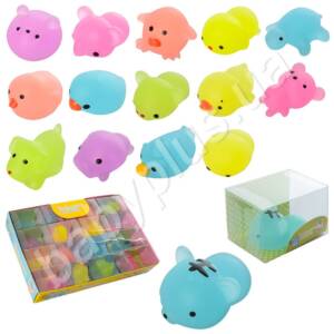 Фигурка  сквиши, от3,5см, животное, в слюде, 16шт(микс видов) в дисплее,