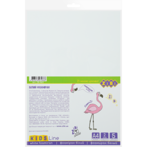 Фоаміран А4, 5л.,2мм  білий KIDS Line