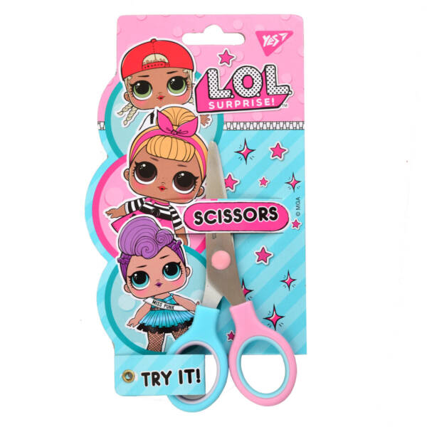 Ножиці YES 13 см, з принтом на лезі "LOL Sweety"