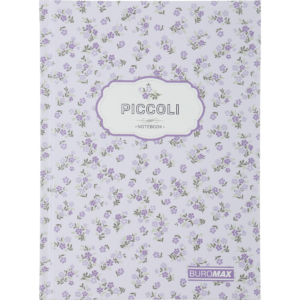 Блокнот PICCOLI, А-5, 80арк., кл., тв. обкл., мат. лам.+лак,
