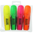 Набір з 4х текст-маркерів NEON (зел., рож., помар., жовт.), 2-4 мм, з