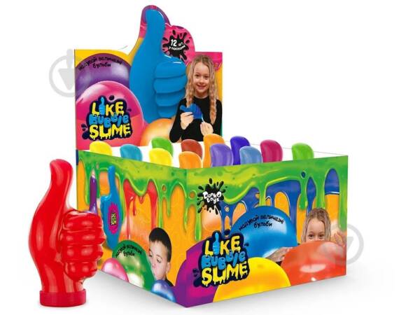 гр Вязка маса Like Bubble Slime Danko toys  12шт/упак