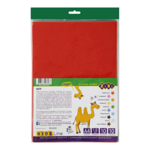 Кольор.папір  А4 Фетр 10кольор.20*30 см