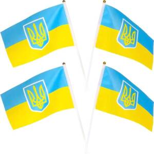 Прапор України 30х45см зі штоком