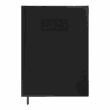 Щоденник датов. 2025 GENTLE, A5, чорний, штуч. шкіра/поролон