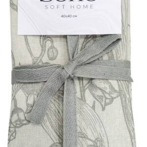 Кухонний текстиль SOHO Наб. руш. 40*40см бавовна 100% Grey 4 шт.