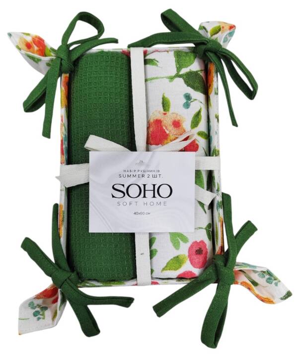 Кухонний текстиль SOHO Наб. руш. 40*60см бавовна 100% Summer хліб. 2 шт.
