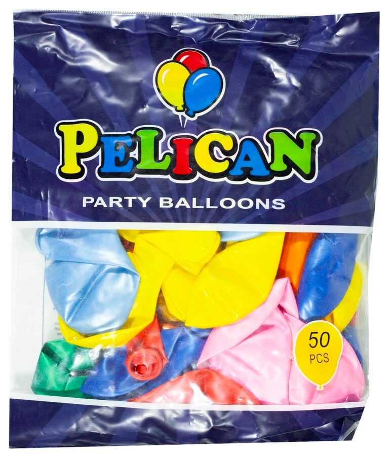Кульки Pelican 10' (26 см), перламутр асорті 1050-788, 50шт/уп