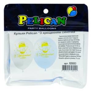 Кульки Pelican 12' (30 см)  "З ХРЕЩЕННЯМ СИНОЧКА" 1-стор., 10шт/уп
