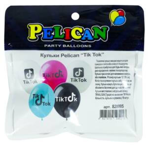 Кульки Pelican 12' (30 см)  "ТІК ТОК" 1-стор., 10шт/уп